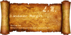 Landauer Margit névjegykártya